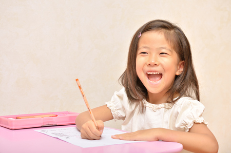 Girl studyingの写真素材