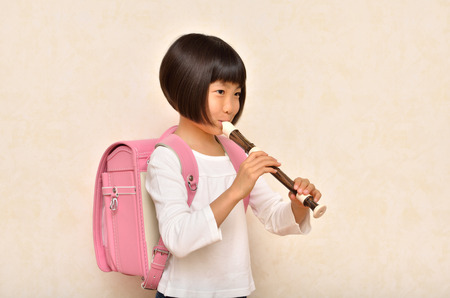 Whistling girlの写真素材