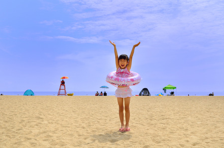 Girls enjoy sea bathing