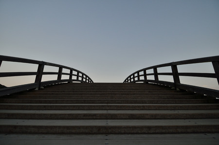 Kintaikyo bridge (Japan Yamaguchi Iwakuni evening)の写真素材