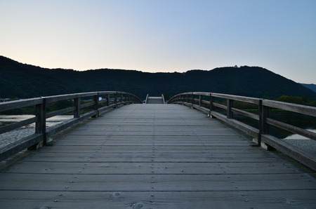 Kintaikyo bridge (Japan Yamaguchi Iwakuni evening)の写真素材