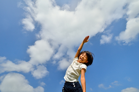 Girl practice gymnasticsの写真素材