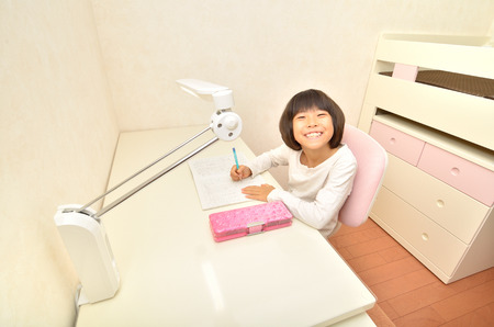 Girl studyingの写真素材