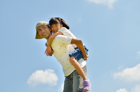 Japanese parent and childの写真素材