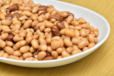 Simmered soybean and red kidney bean seasoned with Japanese soup stockの写真素材