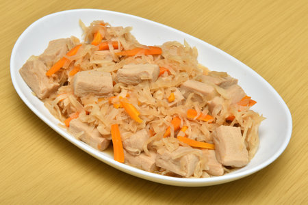 Simmered Dried radish and Freeze dried Tofu seasoned with Japanese soup stockの写真素材