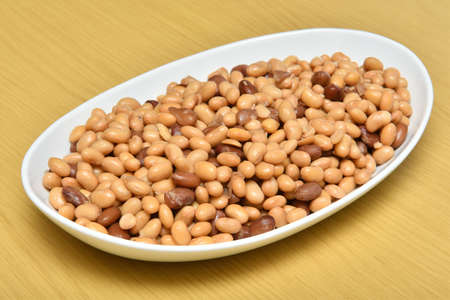 Simmered soybean and red kidney bean seasoned with Japanese soup stockの写真素材