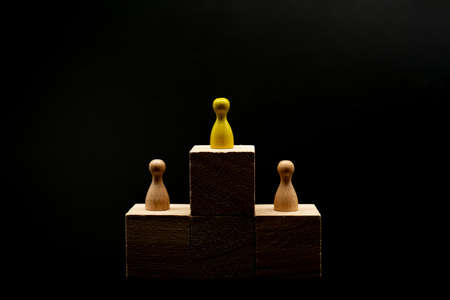 Podium on black backgroundの写真素材