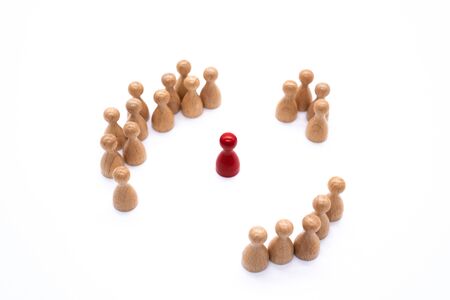 Image of infected person, humanoid model on white backgroundの写真素材