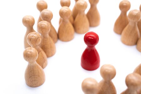 Image of infected person, humanoid model on white backgroundの写真素材