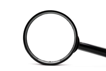 Magnifying glass on white backgroundの写真素材
