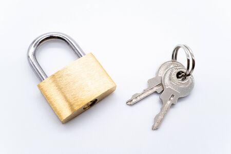 Padlock on a white background