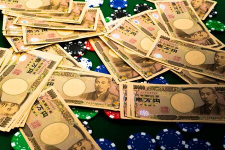 Image of getting a lot of money by gamblingの写真素材