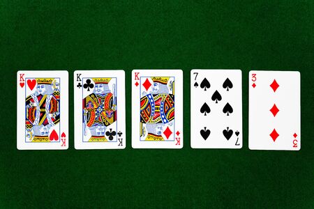 3 card poker handの写真素材