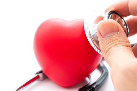Medical education image, Heart symbol and stephoscope