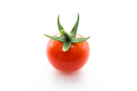 Cherry tomato on white backgroundの写真素材
