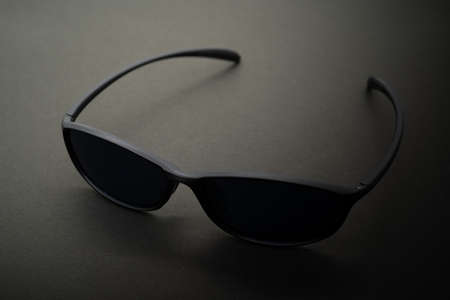 Sunglasses on black backgroundの写真素材