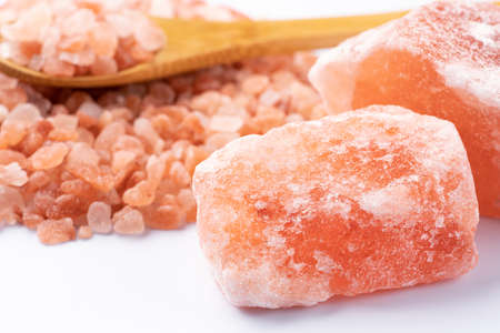 Pink salt, Himalayan rock saltの写真素材