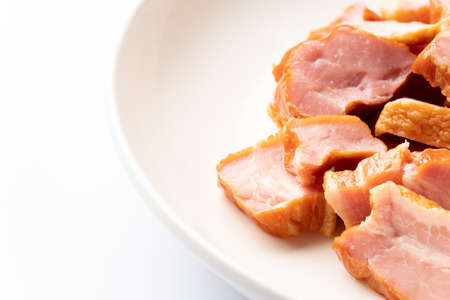 Bacon, cut into thick slicesの写真素材