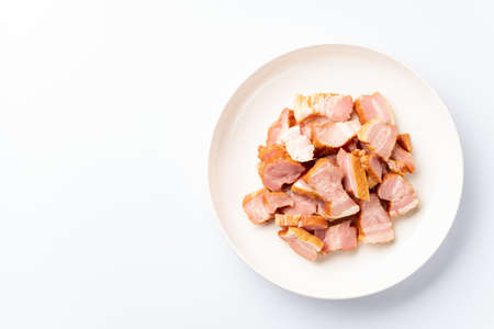 Bacon, cut into thick slicesの写真素材