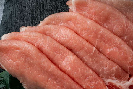 Sliced pork loinの写真素材