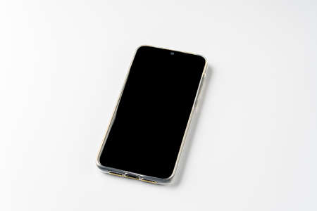 Smart phone on white backgroundの写真素材