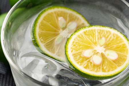 Sudachi with shochuの写真素材