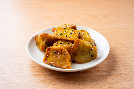 candied sweet potatoesの写真素材