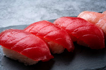 Nigiri Sushi with Tunaの写真素材