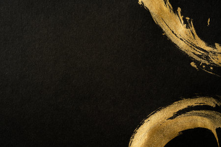 <p>Black and gold background texture</p>の写真素材