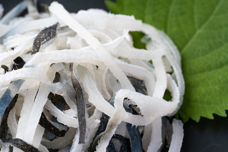 Fugu skin sashimiの写真素材