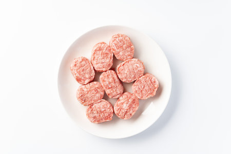 Molded meat steak (raw)