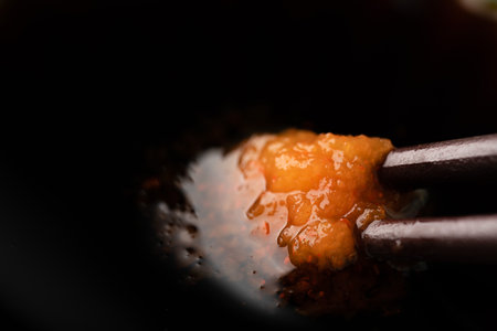 Grated maple and ponzu sauceの写真素材