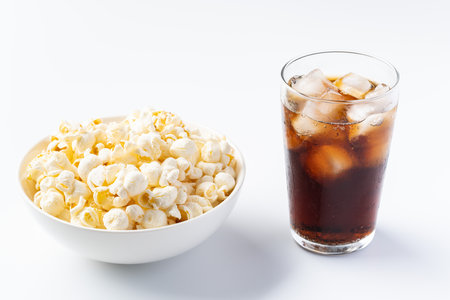Cola and popcornの写真素材