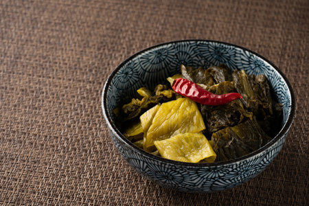 Pickled leaf mustardの写真素材
