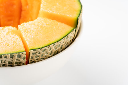 Cut red meat melonの写真素材