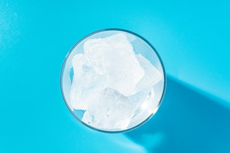 Ice in a glassの写真素材