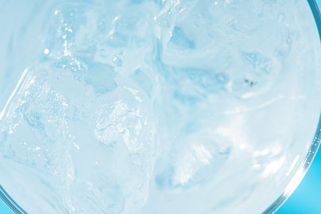 Ice in a glassの写真素材