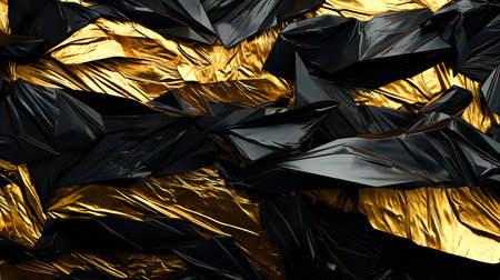 Japanese style gold and black paper-like texture backgroundの素材