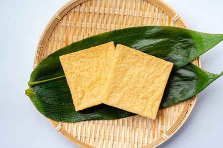 thickly sliced and deep-fried tofuの写真素材