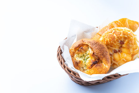 Assorted prepared breadの写真素材