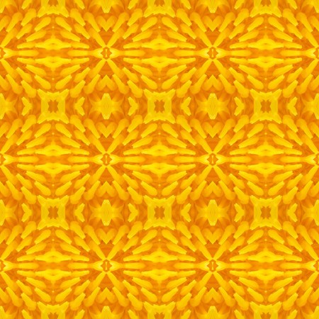 Yellow dandelion background, generated kaleidoscopically, seamlessの写真素材