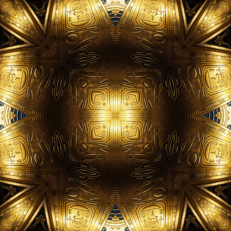 Gold pattern with Egyptian motifsの写真素材