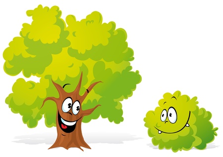 tree and bush のイラスト素材