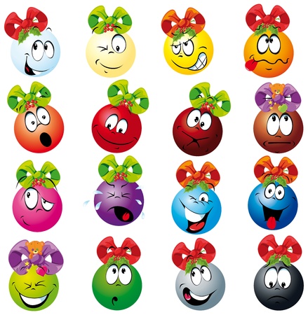 xmas balls decorationのイラスト素材