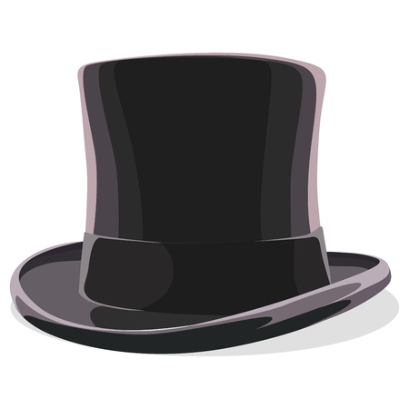 black hat isolated on white のイラスト素材