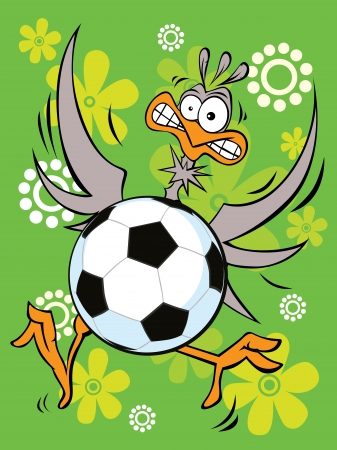 goalkeeper - ostrich play のイラスト素材