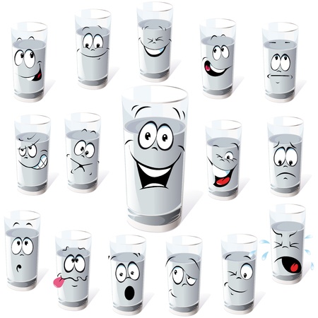 glass of milkのイラスト素材