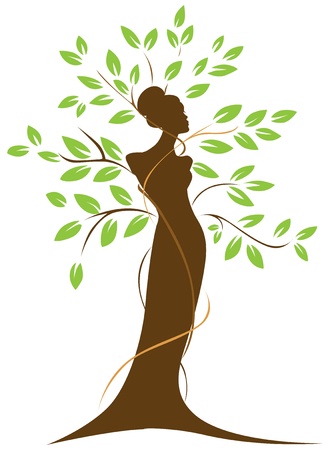 human tree - connection between man and natureのイラスト素材