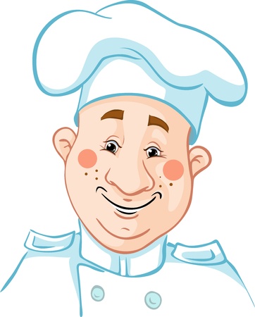 chef cartoon on white backgroundのイラスト素材
